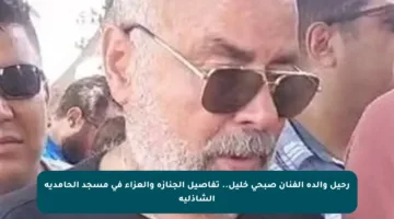 رحيل والدة الفنان صبحي خليل.. تفاصيل الجنازة والعزاء في مسجد الحامدية الشاذلية